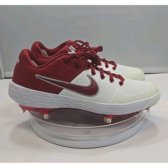 SIZE 10 Nike Alpha Hurache Elite 2 Baseball Cleats Oklahoma Sooners PLAYER ISSUE - Picture 1 of 16